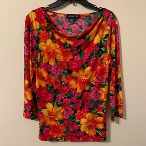JONES NEW YORK SIGNATURE Floral Top, size Large
